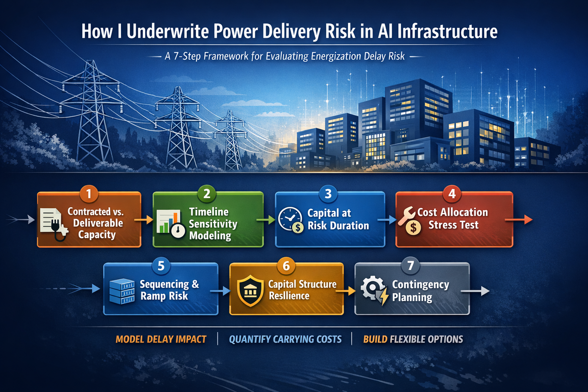 How I Underwrite Power Delivery Risk in AI Infrastructure